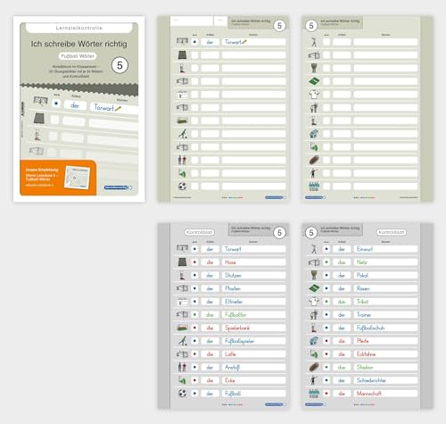 Beispielbild fr Ich schreibe Wrter richtig - Abreiblock 5 - Lernzielkontrolle - Fuball-Wrter zum Verkauf von Blackwell's