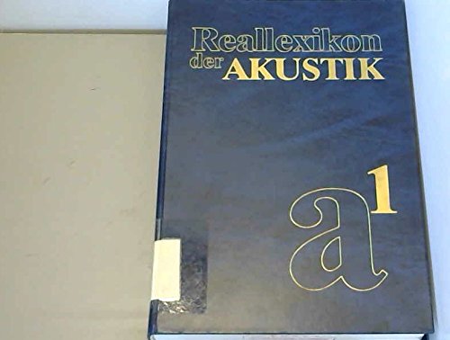Beispielbild fr Reallexikon der Akustik. zum Verkauf von Antiquariat Dr. Rainer Minx, Bcherstadt