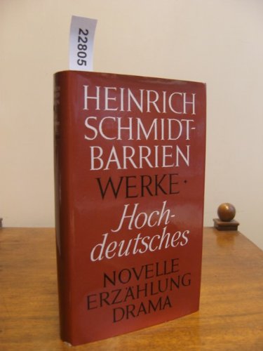 Beispielbild fr Werke Band 1. Hochdeutsches, Novelle, Erzhlung, Drama. Leinen zum Verkauf von Deichkieker Bcherkiste