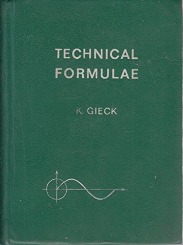 Imagen de archivo de Technical Formulae a la venta por A Book Is Forever