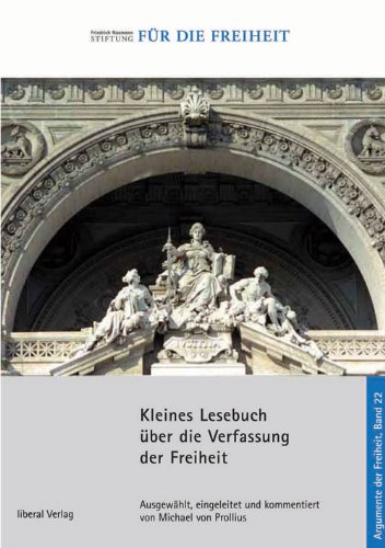 Beispielbild fr Kleines Lesebuch ber die Verfassung der Freiheit zum Verkauf von medimops