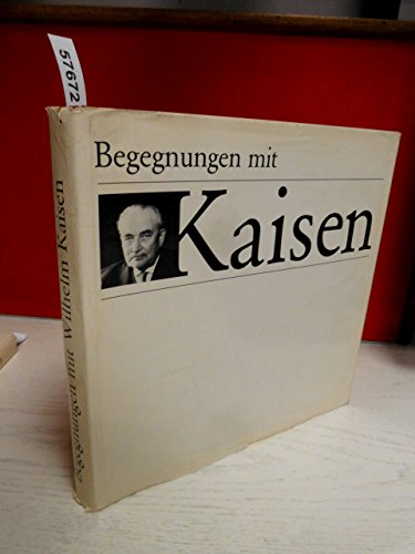 Beispielbild fr Begegnungen mit Wilhelm Kaisen . zum Verkauf von medimops