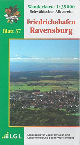 9783920801889: Karte des Schwbischen Albvereins 37 Friedrichshafen - Ravensburg 1 : 35 000: Wanderkarte