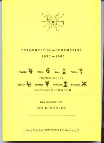 Imagen de archivo de Transneptun-Ephemeride 1890-2000 a la venta por HPB-Red