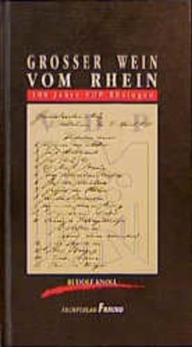 Beispielbild fr Groer Wein vom Rhein zum Verkauf von medimops