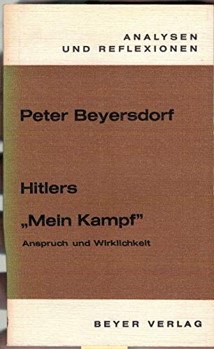 Stock image for Hitlers "Mein Kampf". Anspruch und Wirklichkeit. for sale by medimops