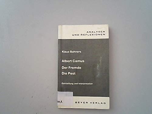 9783921202142: Analysen und Reflexionen, Bd.12, Albert Camus 'Der