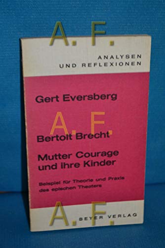 Beispielbild fr Mutter Courage und ihre Kinder (Analysen und Reflexionen) zum Verkauf von medimops