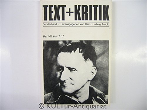 Stock image for Bertolt Brecht I for sale by Ammareal