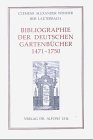 9783921503294: Bibliographie der vor 1750 erschienenen deutschen Gartenbcher