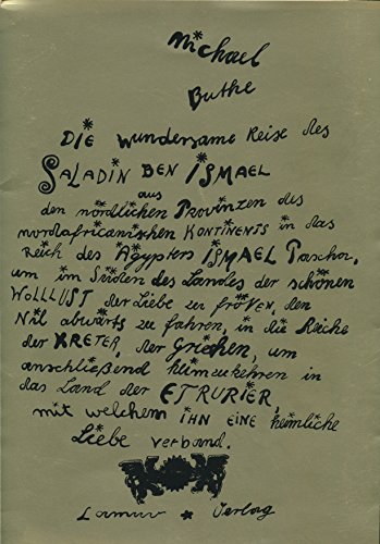 Die wundersame Reise des Saladin Ben Ismael (German Edition) (9783921521045) by Buthe, Michael