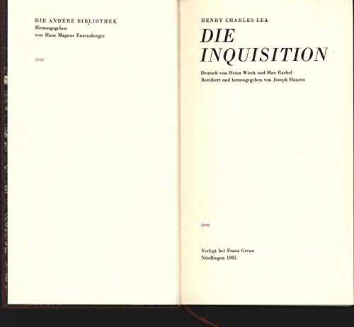 9783921568309: Die Inquisition