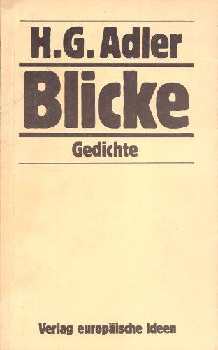 - Blicke. Gedichte.