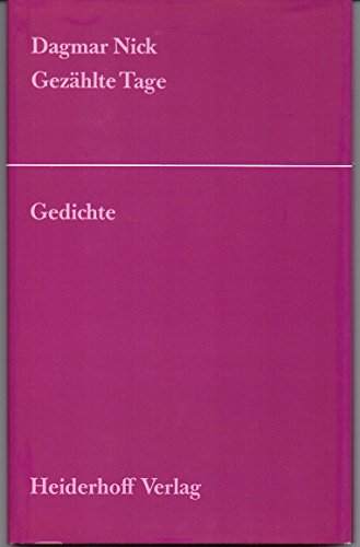 9783921640760: Gezhlte Tage. Gedichte