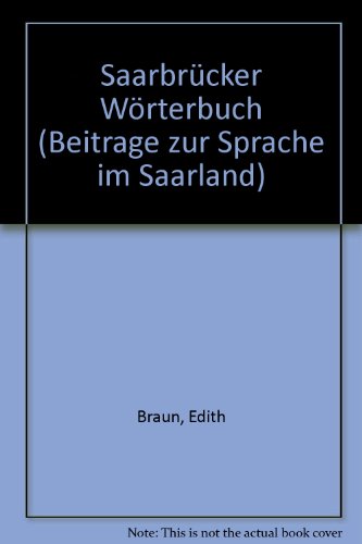 Beispielbild fr Saarbrcker Wrterbuch zum Verkauf von Versandantiquariat Felix Mcke