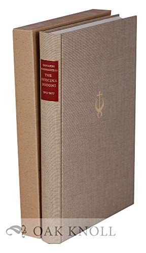 Die Officina Bodoni. Das Werk einer Handpresse 1923 - 1977. Hrsg. u. Einleitung v. Hans Schmoller.