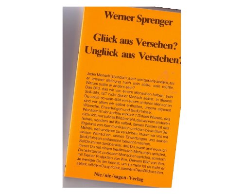 9783921778067: Glck aus Versehen? Unglck aus Verstehen?: Lyrik und Prosa (Livre en allemand)