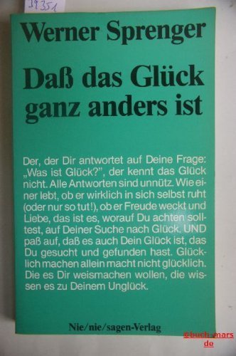 Stock image for Dass das Glck ganz anders ist: Prosa for sale by medimops