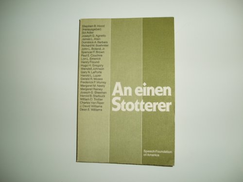 Stock image for An einen Stotterer -Language: german for sale by GreatBookPrices