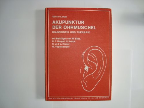 Imagen de archivo de Akupunktur der Ohrmuschel : Diagnostik und Therapie Nadelwahl Stichtechnik Stichtiefe Laserakupunktur Ohrakupunktur Organe des Krpers Psyche positiver Einfluss Auffinden der Ohrpunkte therapeutische Beeinflussung Behandlungskonzepte Krankheitsbilder Schmerzzustnde funktionelle Strungen von Leber, Galle, Niere, Magen, Darm, Pankreas allergische Erkrankungen psychische Strungen Akupunktur und Phytotherapie beim Pferd Akupunkturpunkte Carola Krokowski Pferd Anatomie Krankheiten Heilkunde Organuhr Leitbahnenergetik Funktionskreise Wandlungsphasen Enke Ferdinand TCM Phytotherapie Differentialdiagnostik Akupunkturbehandlung Gnter Lange Ohrakupunktur Mit Beitrgen von H. F. Herget, M. Elies, N. Krack, H. Krger, Christiane Krger, W. Vogelsberger. Schorndorf, WBV Biologisch-Medizinische Verlagsges., 1985 Ausfhrliche Erklrungen und Abbildungen. Auch fr Anfnger geeignet und vor allem: sehr hilfreich beim Suchen der entsprechenden "Punkte". Sehr gutes Buch! 1. Geschichte der Ohrakupunkt a la venta por BUCHSERVICE / ANTIQUARIAT Lars Lutzer