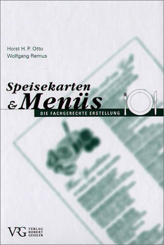 9783922137498: Speisekarten und Mens