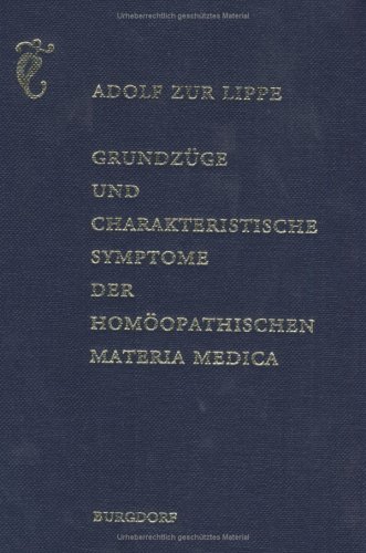 9783922345121: Grundzge und charakteristische Symtome der homopathischen Materia Medica