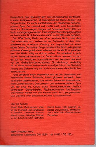 9783922601036: Das zensierte Buch: Geschfte und Verbrechen der Politmafia. Eine kritische Bestandsaufnahme des internationalen Dunkelmnnerwesens