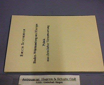 Baden-Württemberg und Europa - Politik aus christlicher Verantwortung