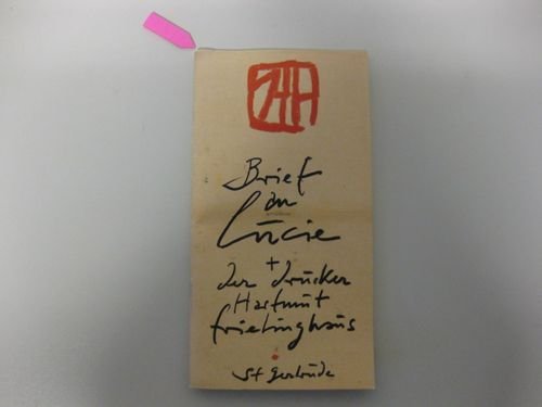 9783923848072: Brief an Lucie [Paperback] by Janssen, Horst