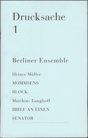 Stock image for Berliner Ensemble. for sale by Grammat Antiquariat