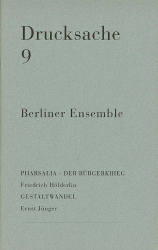 Drucksache, Bd.9, Pharsalia, Der Bürgerkrieg - Hölderlin, Friedrich, Jünger, Ernst