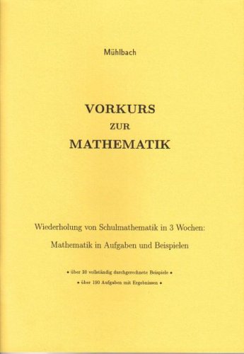 Beispielbild fr Vorkurs- Wiederholung von Schulmathematik zum Verkauf von medimops