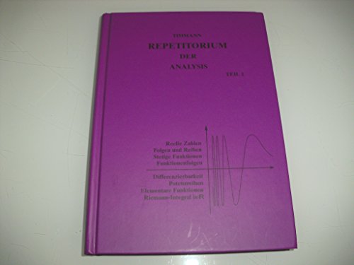 Beispielbild fr Repetitorium der Analysis, Teil 1 Timmann, Steffen zum Verkauf von biblioMundo