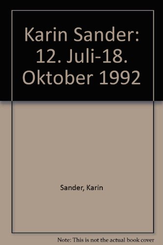 Karin Sander. [Katalog zur Ausstellung], 12. Juli - 18. Oktober 1992, Städtisches Museum Abteiber...