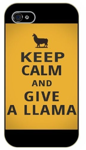 9783924175504: Coque en plastique pour iPhone 5C Motif Keep Calm and give a Lama Noir
