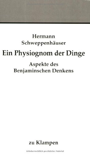 Ein Physiognom der Dinge: Aspekte des Benjaminschen Denkens (German Edition) (9783924245245) by SchweppenhaÌˆuser, Hermann