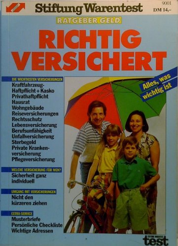Stock image for Richtig versichert for sale by Versandantiquariat Felix Mcke