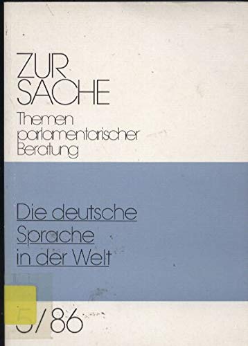 9783924521110: Die deutsche Sprache in der Welt, Nr 5/86