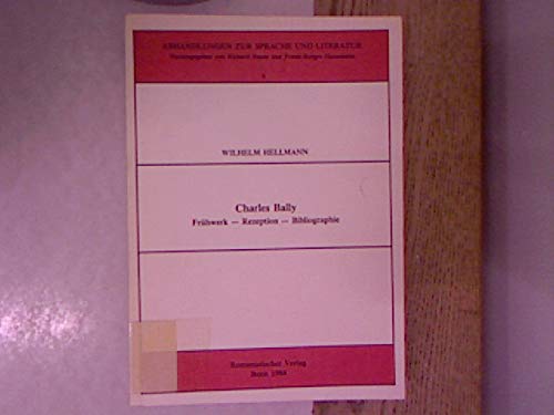 Beispielbild fr Charles Bally. Frhwerk - Rezeption - Bibliographie. zum Verkauf von Antiquariat Kai Gro