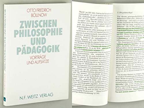 Zwischen Philosophie und Pädagogik : Vorträge und Aufsätze.