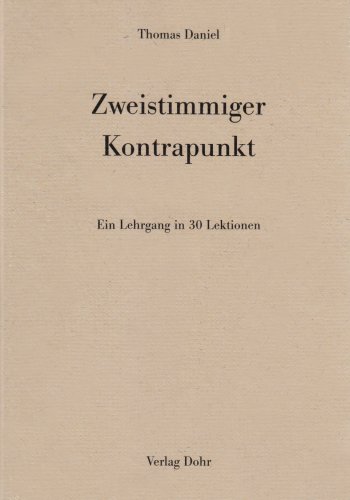 9783925366864: Zweistimmiger Kontrapunkt