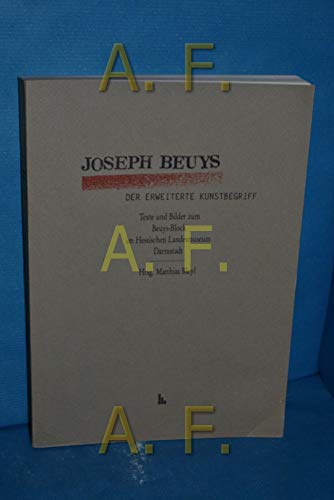 Stock image for Joseph Beuys. Der erweiterte Kunstbegriff for sale by medimops