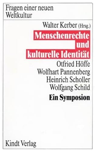 9783925412134: Menschenrechte und kulturelle Indentitat (Fragen einer neuen Weltkultur) (German Edition)