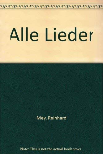 Stock image for Alle Lieder for sale by GF Books, Inc.