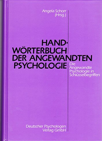 Beispielbild fr Handwrterbuch der Angewandten Psychologie zum Verkauf von medimops