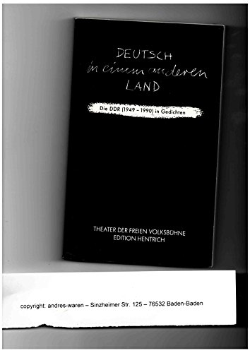 Beispielbild fr Deutsch in einem anderen Land : Die DDR (1949-1990) in Gedichten zum Verkauf von Buchpark