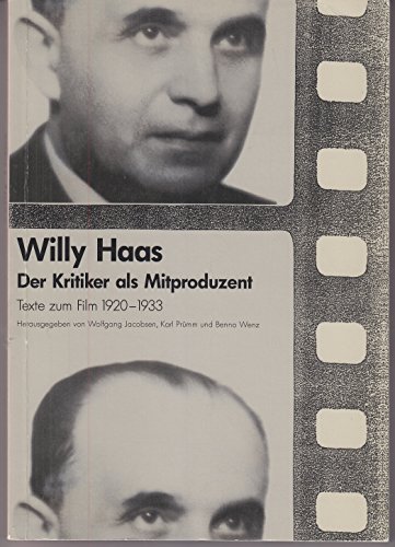 Imagen de archivo de Der Kritiker als Mitproduzent. Texte zum Film 1920-1933 a la venta por medimops