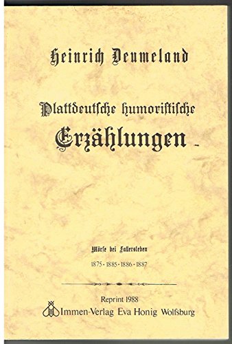 9783926432056: Plattdeutsche humoristische Erzählungen (German Edition)