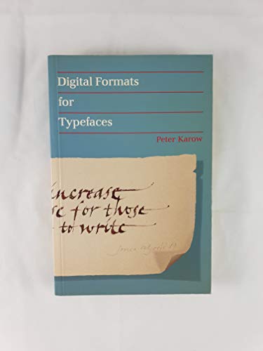 9783926515018: Digital Formats for Typefaces