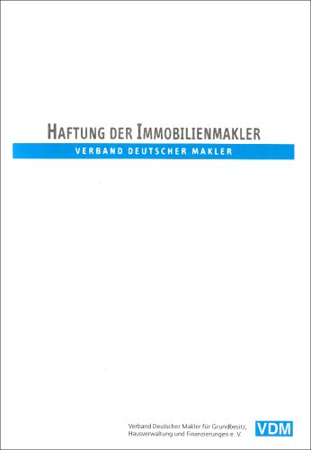 Haftung der Immobilienmakler. (9783926701589) by Werner Haftmann